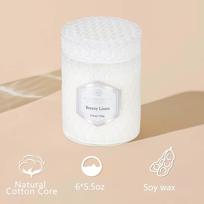 6 Pack Aromatherapy Candles for Home Scented, Gifts Sets for Women, 33 oz 240 Hour Long Lasting Natural Soy Wax Jar Candles Gifts for Women Birthday Valentine's Day