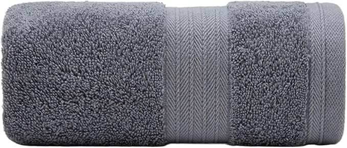 6 Pack Cotton Face Towels, Soft & Absorbent Bath Towels for Women Men, 35x35cm(Grey)