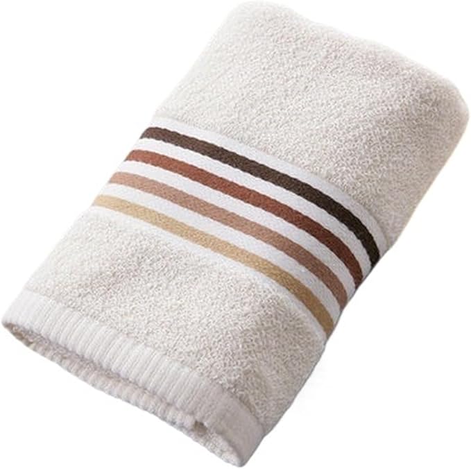 3 Pack Cotton Towels 72x34cm, Thick Absorbent Jacquard Weave Bath and Wash Towels, Soft(Dark Brown)