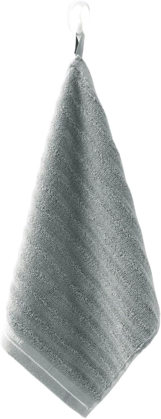 3-Pack Cotton Towels with Hanging Loop, Rapidly Absorbing & Soft for Face and Hands(Grey)