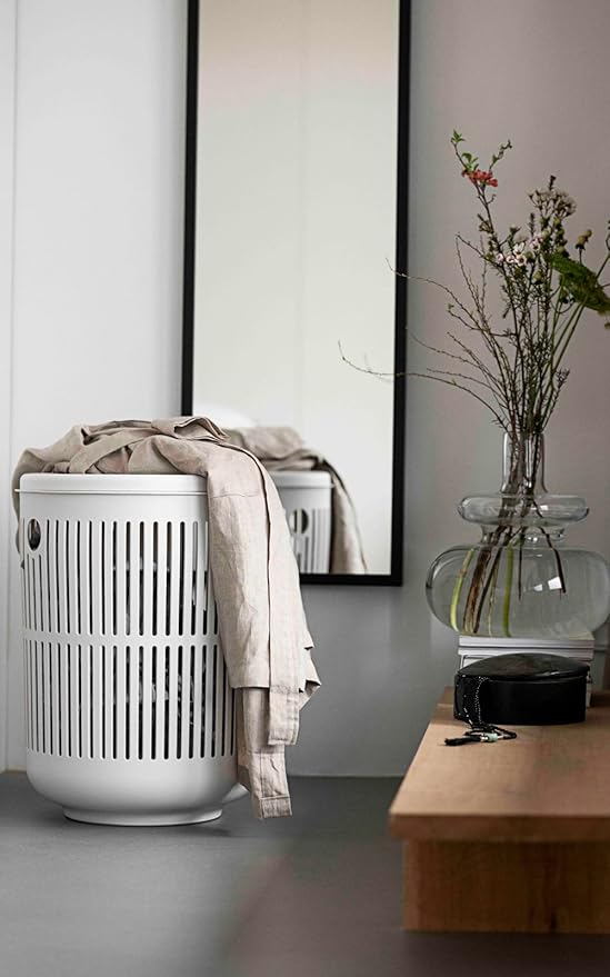Zone Denmark Laundry Basket - Elevate Your Laundry Routine with Style and Functionality, Beige (Taupe) 16.14x16.14x21.65 inches