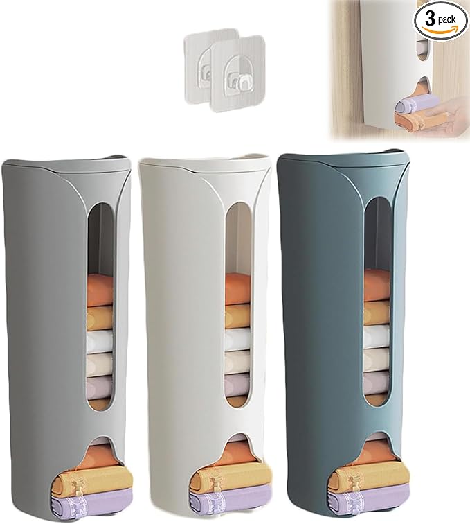 2023 New Wall Mounted Socks Panties Storage Box, Underwear Organizer Wall Mount - Punch Free Multifunctional Storage Box for Storing Panty, Lingerie, Ties (3PCS)