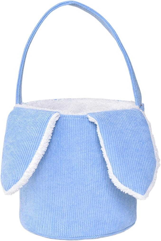 Bunny Egg Hunt Easter Bucket Plush | Easter Bucket Bags With Rabbit Ears,Bunny Ears Baskets For Kids,Easter Bunny Basket,Candy Storage Decorations With Rabbit Ears For Boys Girls