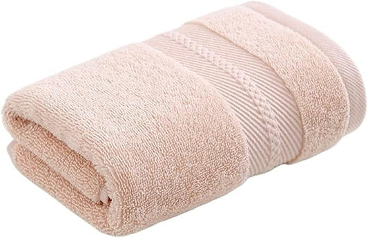3-Pack Cotton Towels, Soft Bath and Face Towel Set, Absorbent for Home(Pink)