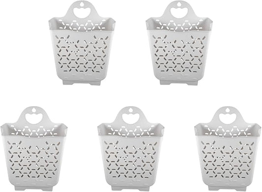 Amosfun Wall Mount Laundry Basket Foldable Laundry Hamper with Handle Space Saving Collapsible Dirty Clothes Storage Basket for Bathroom 11.81X33.46X15.15 Inch