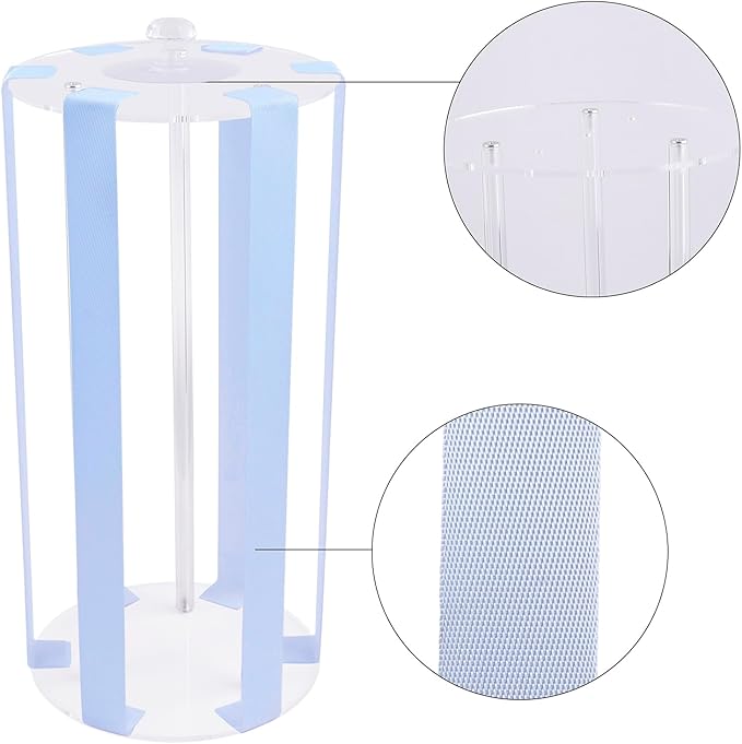 OOSAKU Headband Holder Bow Organizer for Girls,Baby Hair Clips Storage Stand, Hair Accessory Organizer Rack for Baby Newborn Infant Toddler Kids (YT-BXZ-9-lan)