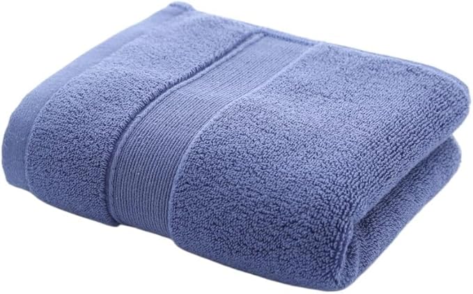 3 Pack Cotton Bath Towels, Thick and Large, Soft & Absorbent, Gentle on Skin, Multiple Colors(Blue)