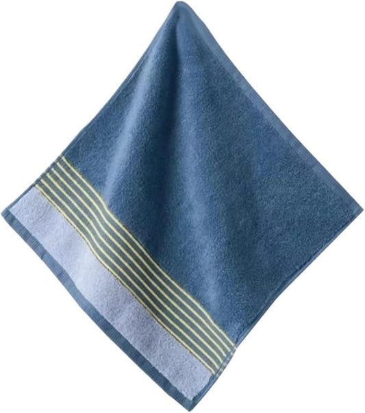 3 Pack Pure Cotton Face Cloths, 35x34cm Absorbent Bath & Hand Towels, Assorted Color(Blue)