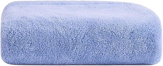 3 Pack Coral Fleece Towels, Thick Soft Bath Towels Absorbent & Minimal Shedding(Blue)