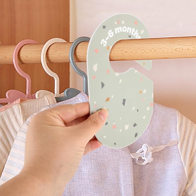 8pcs Baby Closet Divider for Closet Baby Wardrobe Organizer Nursery Hanger Month Dividers for Clothing Organizer Size Separators for Newborn to 2T(Color:Color)