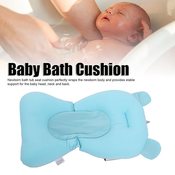 Baby Bath Pad, Breathable Soft Sink Baby Bath with Connectable Bath Mat, Baby Bath Seat, Baby Bathtub Mat, Adjustable Nonslip Newborn Toddler Bath Cushion for 0 to 12 Months