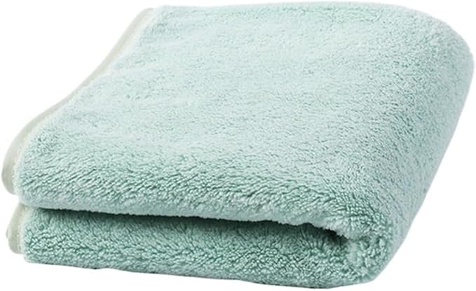 3 Pack Coral Fleece Towels 35x75cm Soft Absorbent Face & Bath Towels for Home Use(Green)