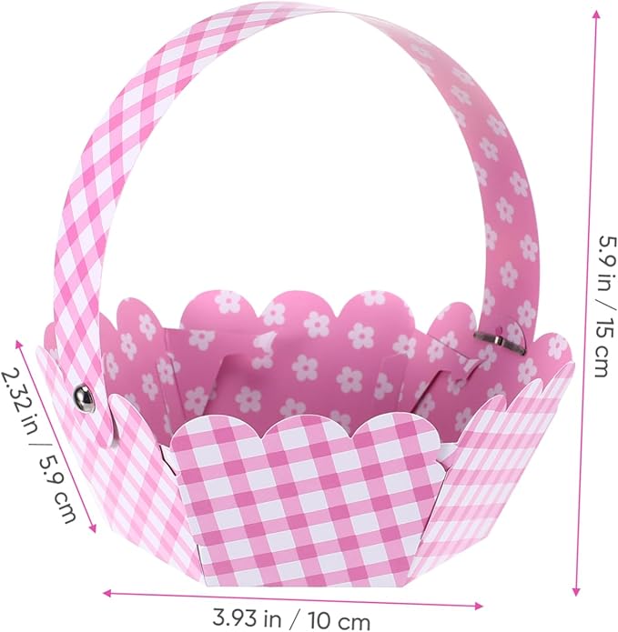 LIFKOME 12pcs Easter Bunny Design Baskets Adorable Storage for Boys and Girls for Easter Candy Treats and Interactive Play Early Education Decor