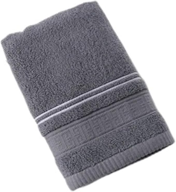 3 Pack Cotton Bath Towels 70x34 cm, Soft and Absorbent, Solid Color Jacquard Face Towels(Grey)