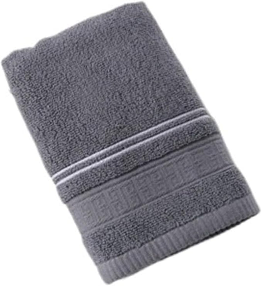 3 Pack Cotton Bath Towels 70x34 cm, Soft and Absorbent, Solid Color Jacquard Face Towels(Grey)