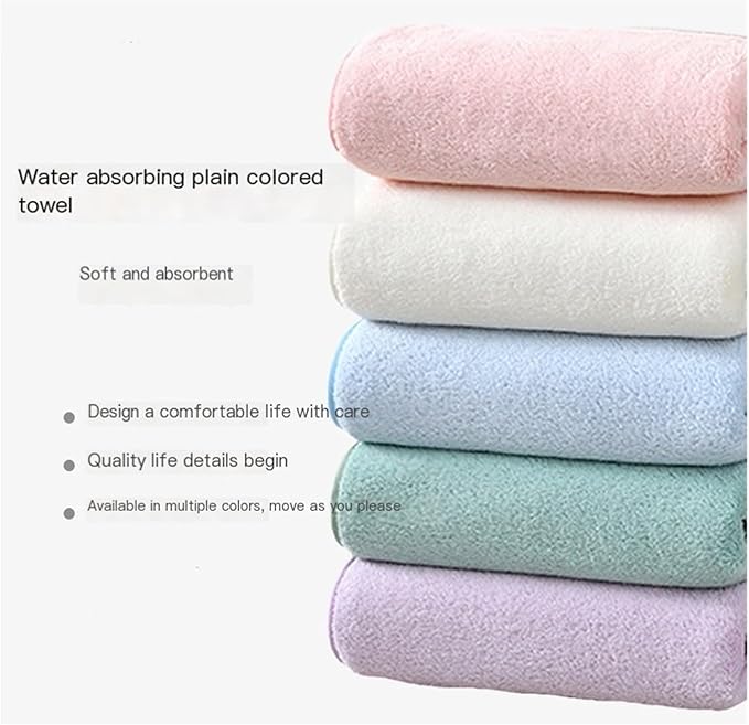 3 Pack Coral Fleece Towels 35x75cm Soft Absorbent Face & Bath Towels for Home Use(Blue)