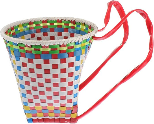 1pc Small Baskets for Boys and Girls Pack Basket Woven Knapsack Random Color