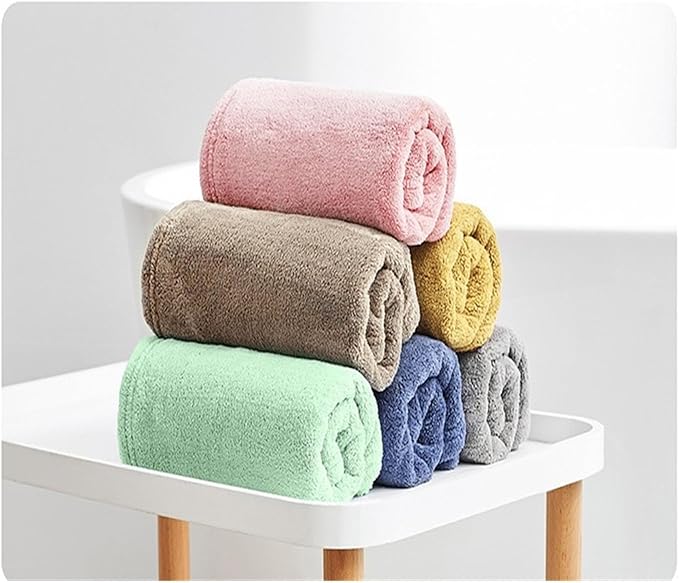 3 Pack Coral Fleece Towels, Thick Soft Bath Towels Absorbent & Minimal Shedding(Green)