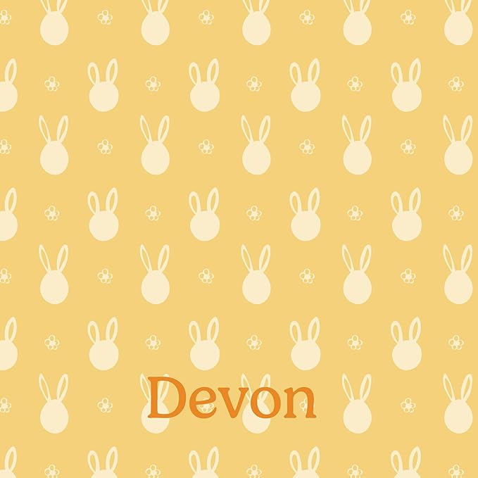 Let's Make Memories Personalized Easter Basket for Kids - For Boys - For Girls - Create Your Own - Fillable - Wicker - Easter Basket Stuffers - Large - Yellow Bunny Faces