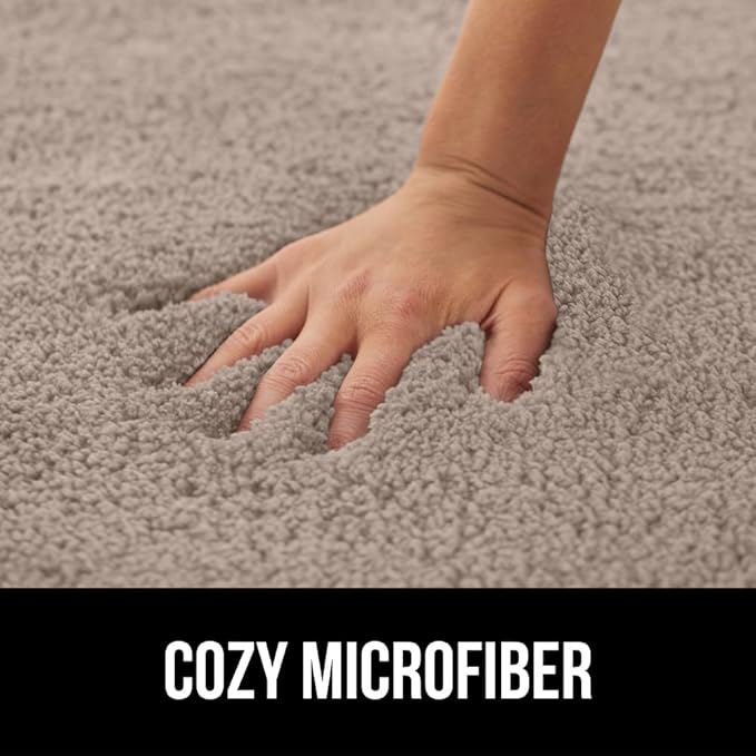 GORILLA GRIP Bathroom Rugs, 42x24, Ultra Soft Absorbent Mat, Thick Plush Bath Rug, Machine Washable, Microfiber Quick Dry, Mats for Shower, Bathtub and Floor, Home Decor Accessories, Beige