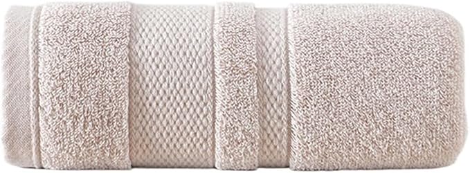 3 Pack Cotton Bath Towels, Soft Absorbent Quick Dry Face Hand Towels, 32 Ply(Camel)