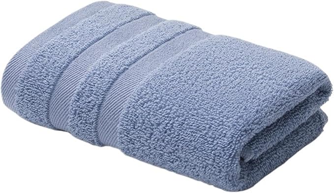 32-Ply Cotton Face Towel for Home and Hotel, Absorbent Soft Bath Towel for Adults, 3-Piece Set(Blue)