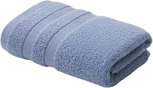 32-Ply Cotton Face Towel for Home and Hotel, Absorbent Soft Bath Towel for Adults, 3-Piece Set(Blue)