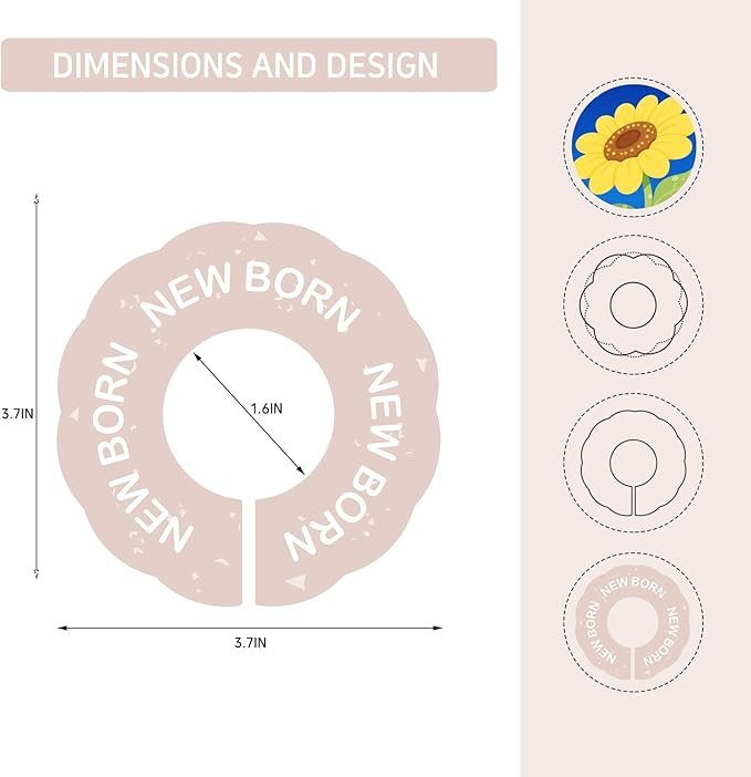 Baby Clothes Dividers for Closet,Clothes Organizer for Boy & Girl Nursery,from Newborn to 24 Months.