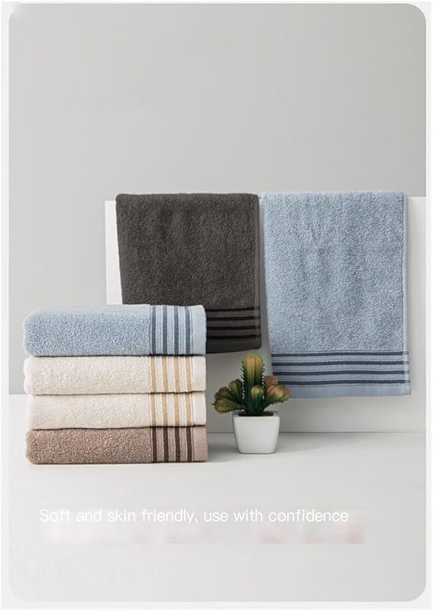 3 Pack Cotton Towels 30x60cm, Soft Thick Bath & Hand Towels, Gentle for Everyday Use(Brown)