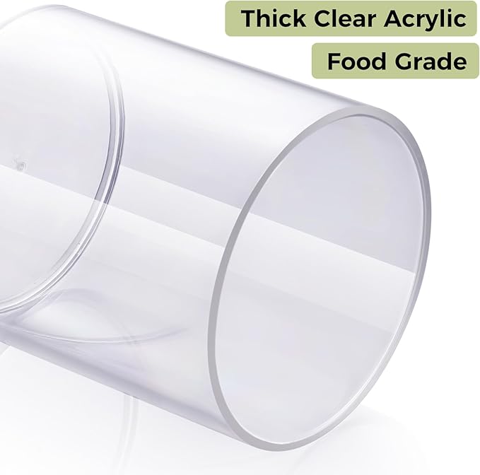 4 Pack Acrylic Qtip Holder Dispenser for Cotton Swabs, Balls, Pads, Floss Picks- Small Clear Acrylic Canister Apothecary Jar Set, Bathroom Essentials Accessories Decor, Vanity Makeup Storage Organizer