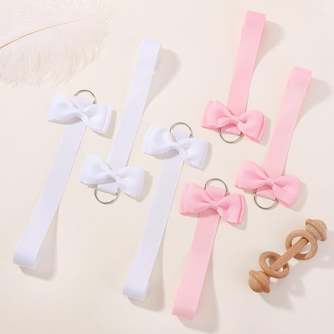 YLEN YHXX 6 PCS Bow Holder for Girls Hair Accessories Organizer Storage Wall Hanging Home Decor for Baby Room