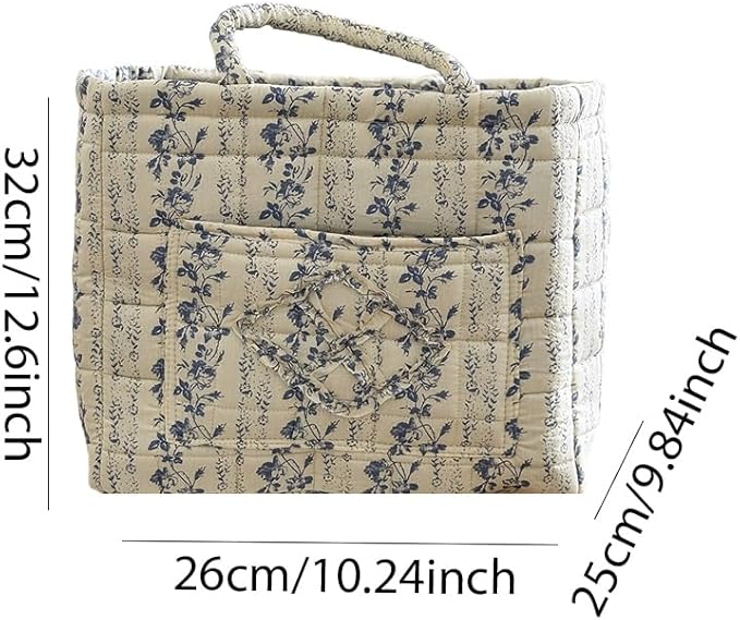 JQWYGB Foldable Laundry Basket Boho Bear Storage Basket Floral Quilted Fabric Car Storage Basket Handles Large Laundry Baskets for Clothes and Dolls
