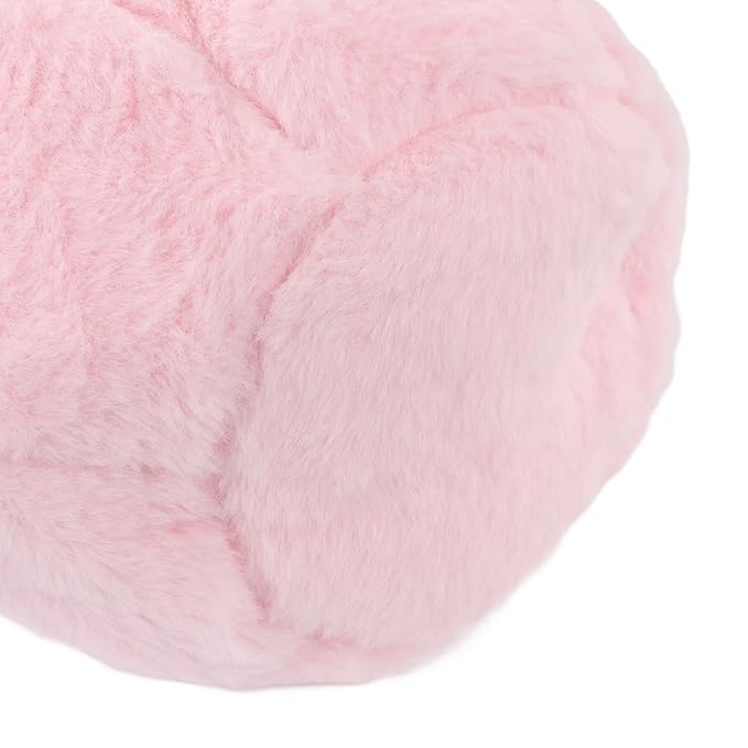 Plush Easter Bunny Basket, Children Easter Basket, Cute Cartoon Long Ears Bunny Egg Basket with Soft Plush Material, Perfect for Easter Egg Hunt and Festive Decorations (Pinkish)