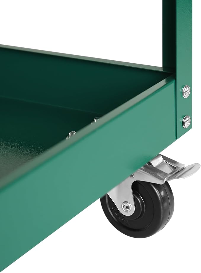 Rolling Tool Cart, Premium 1-Drawer Utility Cart, Heavy Duty Industrial Storage Organizer Mechanic Service Cart with Wheels and Locking System(Green)