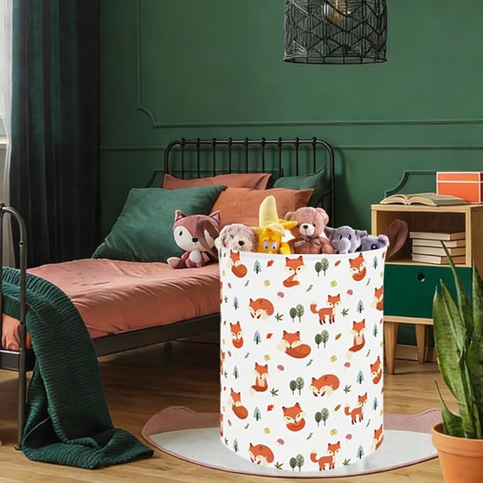 Fox hamper,Waterproof foldable kids laundry basket,Toy basket,Clothes Organizer Baskets,baby Laundry Hamper,Room Decor(Fox)