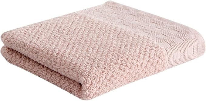 3 Pack Cotton Towels, Thick Soft Absorbent Bath Towels, 33x72cm Face Hand Towel Set for Adults(Pink)