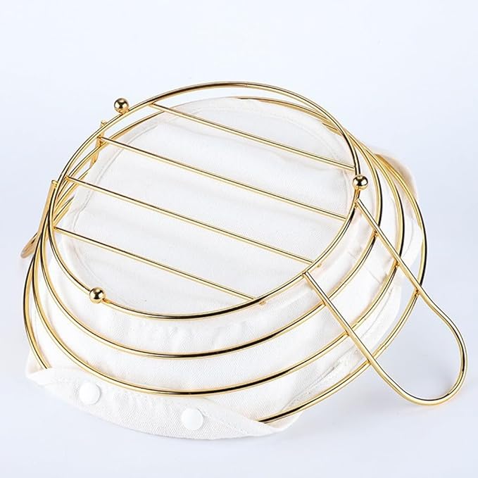 Iron Bread Basket Harvesting Basket Serving Bread Basket Iron Cake Basket Food Basket with Liner