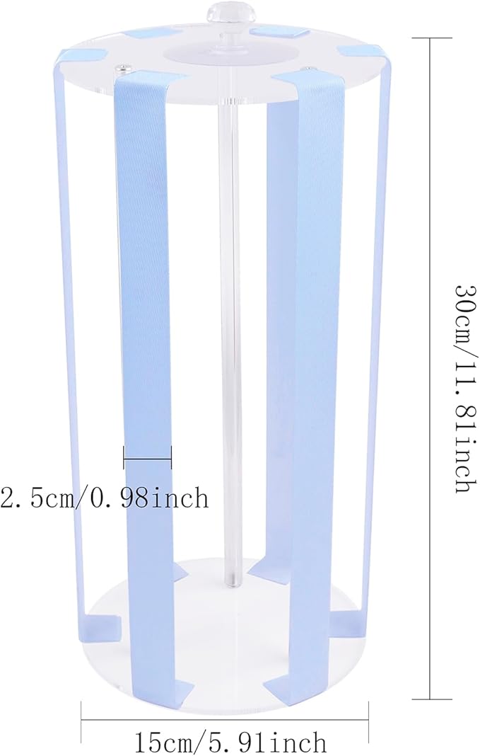 OOSAKU Headband Holder Bow Organizer for Girls,Baby Hair Clips Storage Stand, Hair Accessory Organizer Rack for Baby Newborn Infant Toddler Kids (YT-BXZ-9-lan)