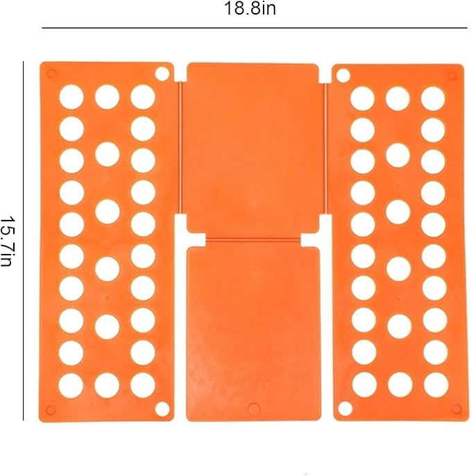 Folding Boards Quality Kids Magic Clothes Folder T Shirts Jumpers Organizer Fold Save Time Quick Clothes Folding Board Holder (Orange)