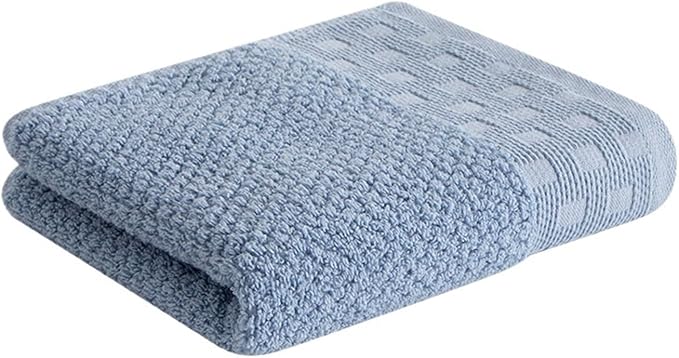 3 Pack Cotton Towels, Thick Soft Absorbent Bath Towels, 33x72cm Face Hand Towel Set for Adults(Blue)