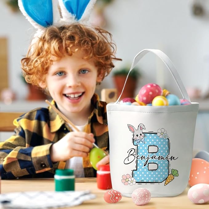 callie Personalized Easter Basket Stuffers, Custom Initial and Name on Basket Stuffers, Easter Bonus Gifts Brithday Gifts for Family Son Daughter (Floral Easter)