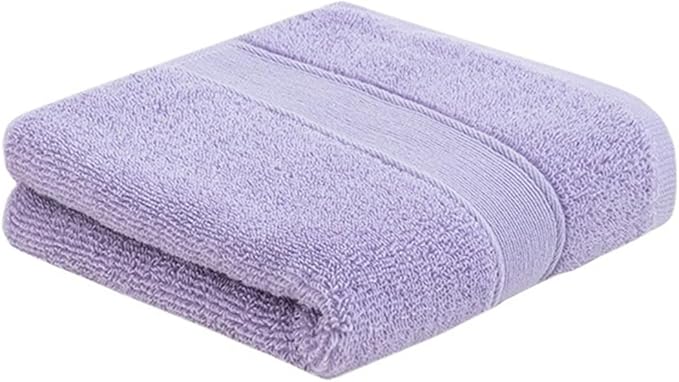 3-Pack Soft Cotton Bath Towels, Absorbent Face Towels and Washcloths(Purple)