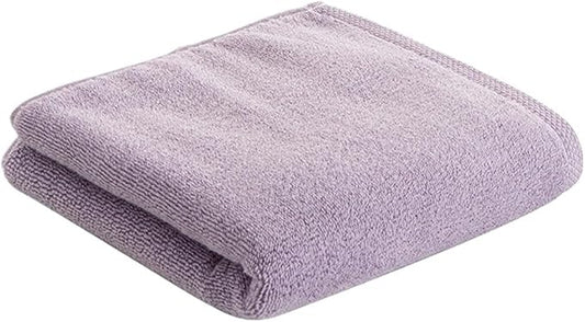 3PCS Pure Cotton Towels， Bath and Face Towels for Adults， Gentle on Skin(Purple)
