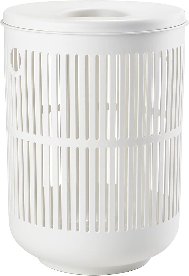 Zone Denmark Laundry Basket - Elevate Your Laundry Routine with Style and Functionality, White 16.14x16.14x21.65 inches