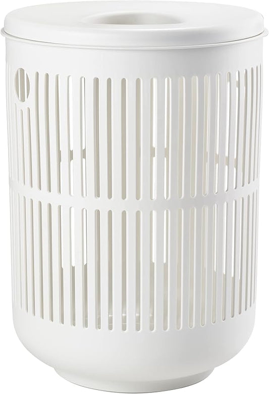 Zone Denmark Laundry Basket - Elevate Your Laundry Routine with Style and Functionality, White 16.14x16.14x21.65 inches