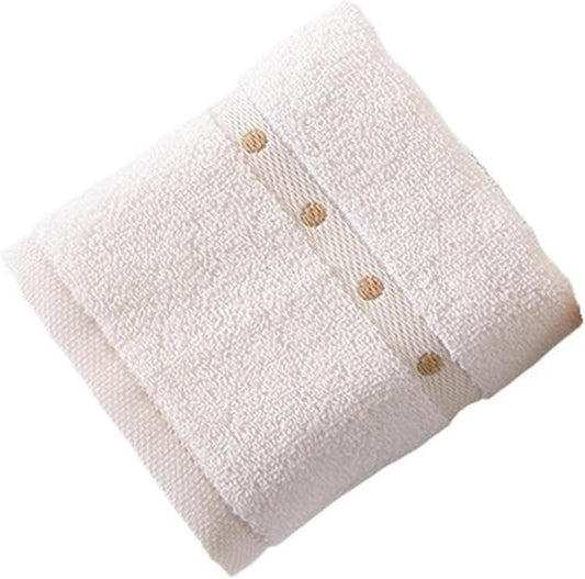 3 Pack Cotton Square Towels, Soft Absorbent Wash Cloths, 35 by 34 cm, Solid Bath Towels(Light Brown)