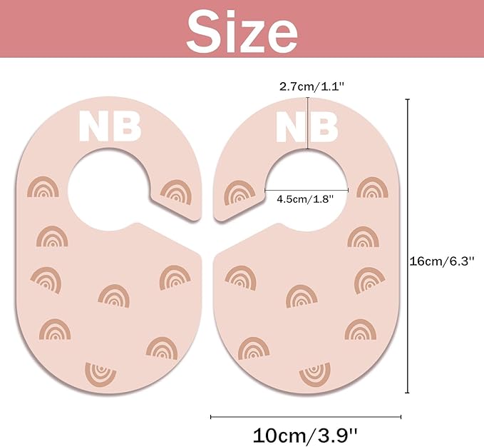 Baby Closet Dividers, Durable Plastic Baby Clothes Organizer for Nursery Closet, Double-Sided Dividers for Newborn to Toddler, Clothes Organizer by Size & Age (8-Pack)