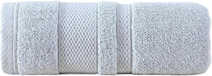 3 Pack Cotton Bath Towels, Soft Absorbent Quick Dry Face Hand Towels, 32 Ply(Blue)