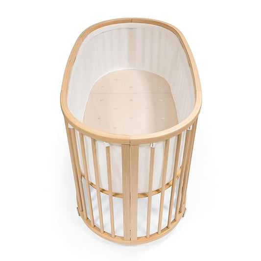 Stokke Sleepi Mesh Liner V3, White - Breathable 3D Mesh for Safe Sleep - Designed for The Oval Sleepi Bed - Machine Washable