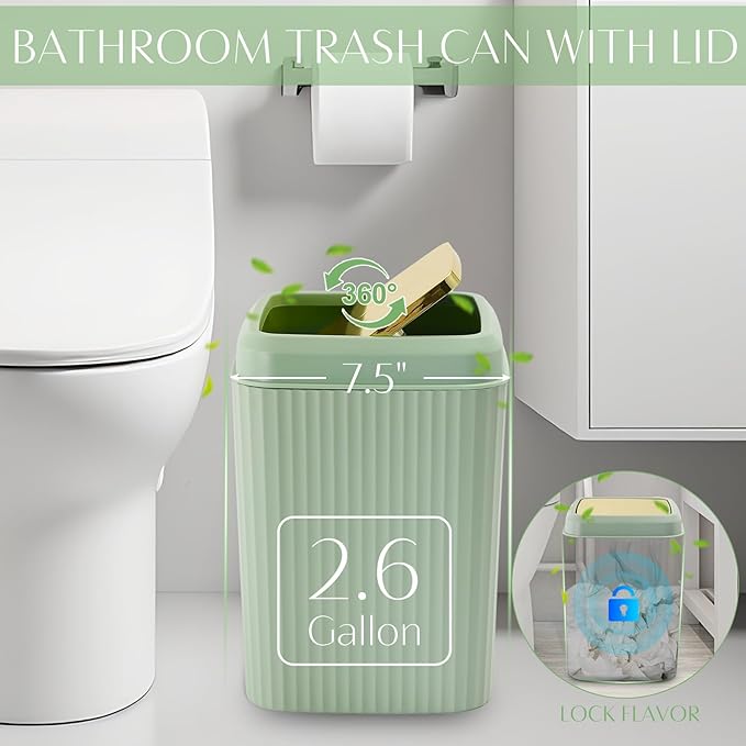 32PCS Bathroom Set Bathroom Sets with Shower Curtain and Rugs Green Bathroom Accessories,Shower Curtain Set,Bathroom Rug Set with Bathroom Trash Can